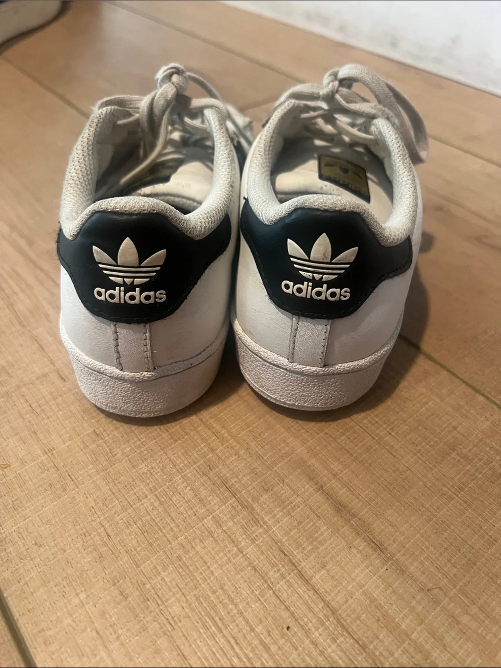 adidas Kids Superstar Sneakers - White with Black Stripes